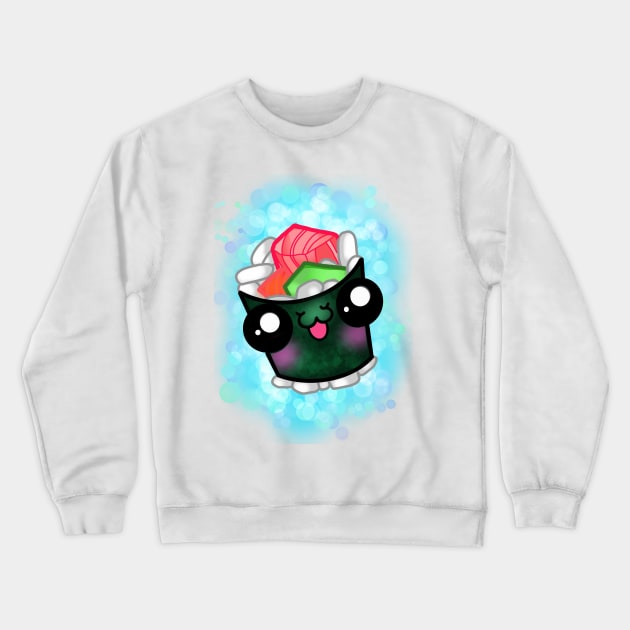 Happy Sushi Roll! Crewneck Sweatshirt by NinjaSquirell